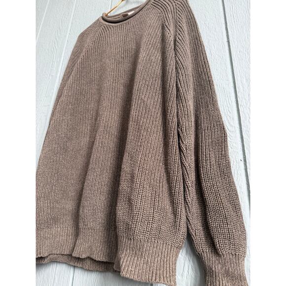 Vintage L.L. Bean Men’s Heavyweight Cotton Sweater XL Tall Knit Crewneck - Picture 5 of 6